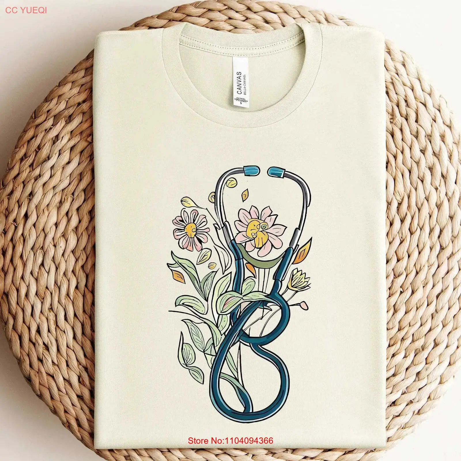 Stethoscope - Floral Stethoscope SweaT T Shirt Doctor