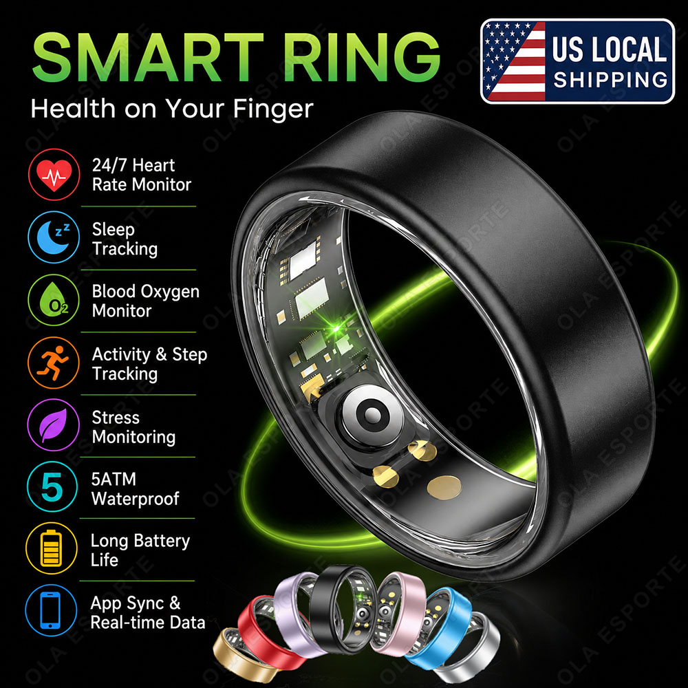 Blood Pressure Monitor - Multi-function Smart Ring Heart Rate Blood