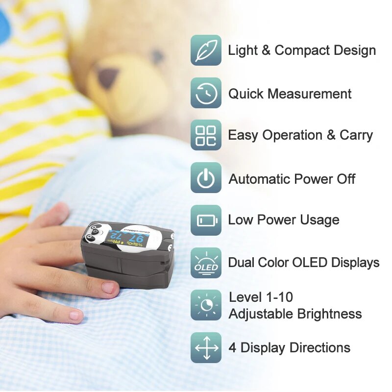 ChoiceMMed Pediatric Finger Pu - огляд і ціна Pulse Oximeter