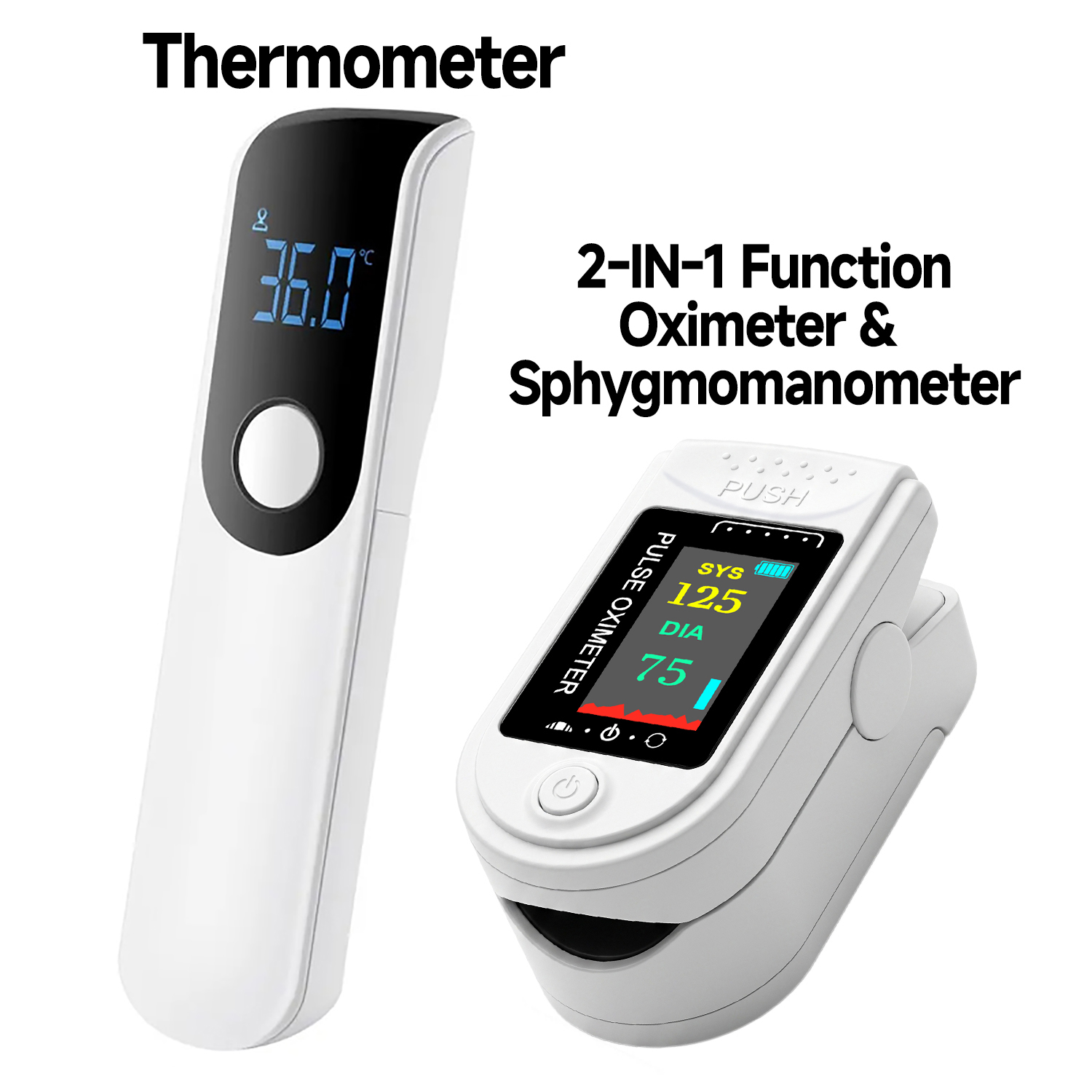 Mini Thermometer Medical Body  - огляд і ціна Pulse Oximeter
