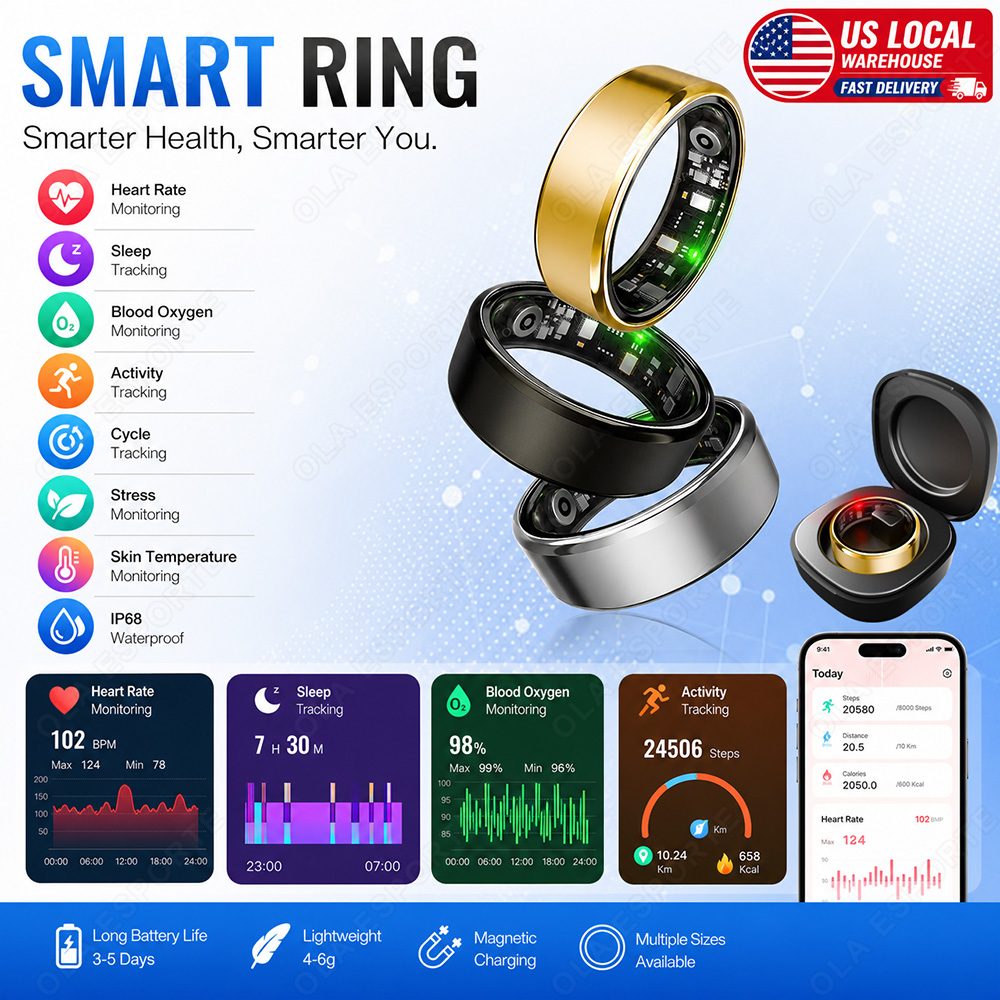 New Smart Ring Waterproof Hear - огляд і ціна Blood Pressure Monitor